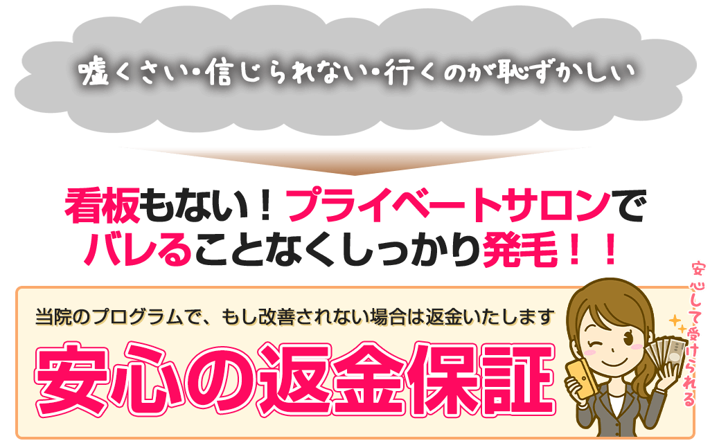 安心の返金保証