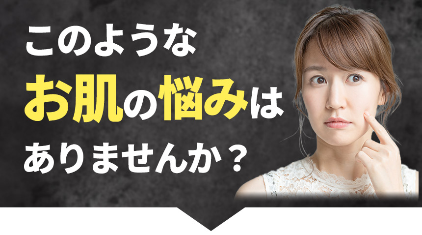 このようなお肌の悩みはありませんか？