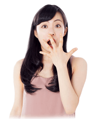 驚く女性